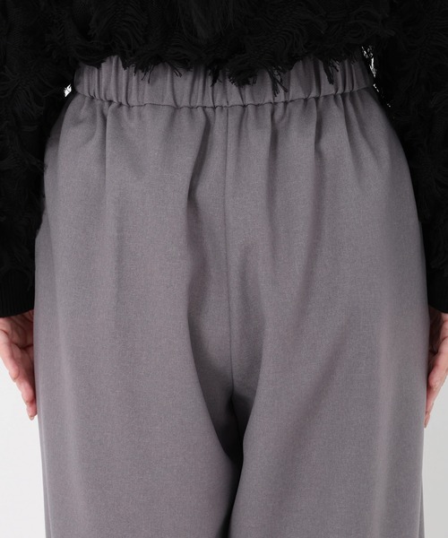 STRAWBERRY-FIELDS（ストロベリーフィールズ）の「プルックツイル_タックイージーパンツ（スラックス・レディース・ブラック/オフホワイト/グレー・1/2）」の11枚目の写真