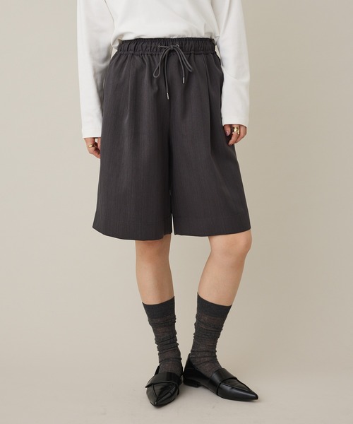 CRAFT STANDARD BOUTIQUE(クラフトスタンダードブティック)の「ウエストコードハーフパンツ◆(その他パンツ・レディース・グレー/ブラウン/ブラック・M/L)」の3枚目の写真