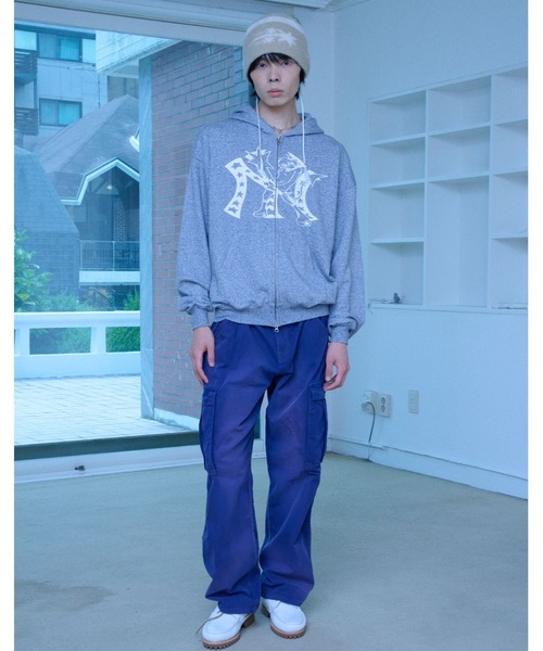 NICE GHOST CLUB（ナイスゴーストクラブ）の「A'GEM/9 × .kom 『NICE GHOST CLUB/ナイスゴーストクラブ』CHAOS GIRL HOODIE ZIP UP/アイコンガールデザイン ジップアップパーカー（パーカー・レディース・チャコールグレー/グレー・M）」の3枚目の写真