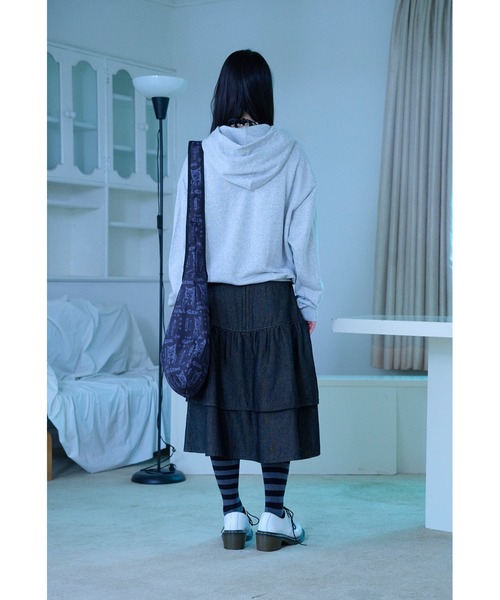 NICE GHOST CLUB（ナイスゴーストクラブ）の「A'GEM/9 × .kom 『NICE GHOST CLUB/ナイスゴーストクラブ』CHAOS GIRL HOODIE ZIP UP/アイコンガールデザイン ジップアップパーカー（パーカー・レディース・チャコールグレー/グレー・M）」の8枚目の写真