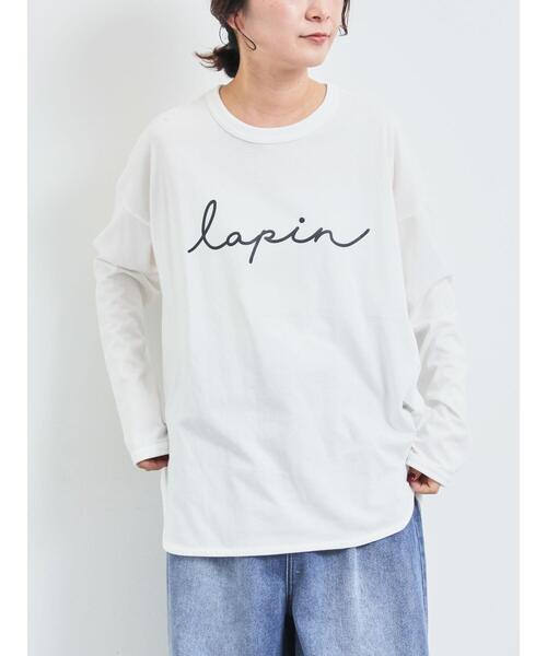 SM2(エスエムツー)の「アソートロゴロンT(Tシャツ/カットソー・レディース・オフホワイト/チャコールグレー/キナリ・F)」の1枚目の写真