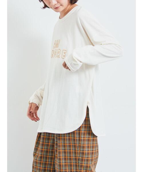 SM2(エスエムツー)の「アソートロゴロンT(Tシャツ/カットソー・レディース・オフホワイト/チャコールグレー/キナリ・F)」の7枚目の写真