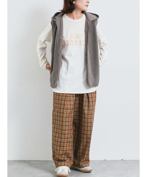 SM2(エスエムツー)の「アソートロゴロンT(Tシャツ/カットソー・レディース・オフホワイト/チャコールグレー/キナリ・F)」の10枚目の写真
