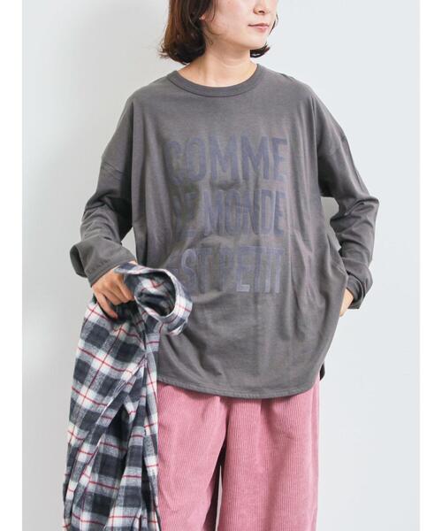 SM2(エスエムツー)の「アソートロゴロンT(Tシャツ/カットソー・レディース・オフホワイト/チャコールグレー/キナリ・F)」の20枚目の写真