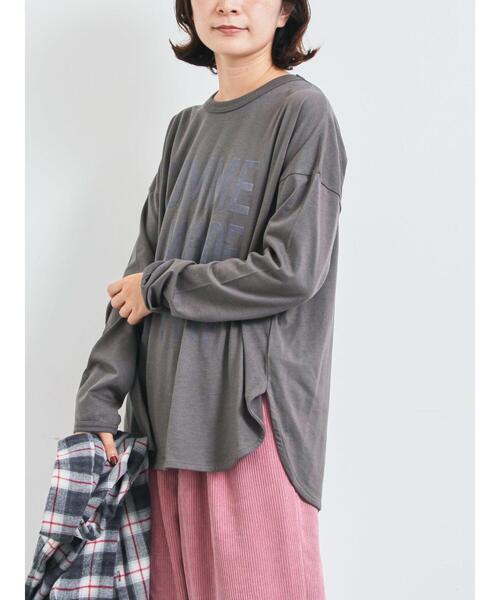 SM2(エスエムツー)の「アソートロゴロンT(Tシャツ/カットソー・レディース・オフホワイト/チャコールグレー/キナリ・F)」の21枚目の写真