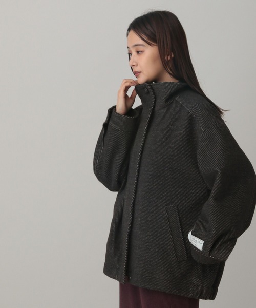 GLOBAL WORK（グローバルワーク）の「MATINEE LINE/ウーリーツイルスタンドブルゾン/603321（ブルゾン・レディース・アイボリー/チャコール・MEDIUM/LARGE）」の14枚目の写真