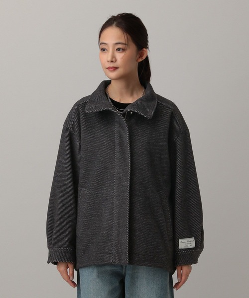 GLOBAL WORK（グローバルワーク）の「MATINEE LINE/ウーリーツイルスタンドブルゾン/603321（ブルゾン・レディース・アイボリー/チャコール・MEDIUM/LARGE）」の15枚目の写真