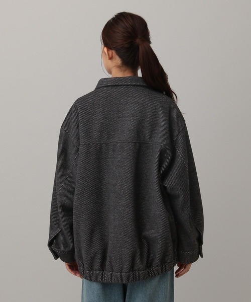 GLOBAL WORK（グローバルワーク）の「MATINEE LINE/ウーリーツイルスタンドブルゾン/603321（ブルゾン・レディース・アイボリー/チャコール・MEDIUM/LARGE）」の17枚目の写真