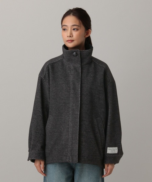 GLOBAL WORK（グローバルワーク）の「MATINEE LINE/ウーリーツイルスタンドブルゾン/603321（ブルゾン・レディース・アイボリー/チャコール・MEDIUM/LARGE）」の18枚目の写真