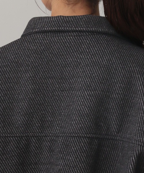 GLOBAL WORK（グローバルワーク）の「MATINEE LINE/ウーリーツイルスタンドブルゾン/603321（ブルゾン・レディース・アイボリー/チャコール・MEDIUM/LARGE）」の20枚目の写真