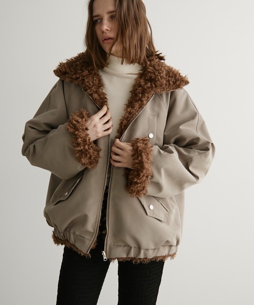 2way裏ボアブルゾンジャケット（ブルゾン）｜LOSCa（ロスカ）の