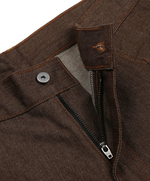 TRILLION(トリリオン)の「ウォッシュステッチデニムパンツ(BROWN)(デニムパンツ・レディース・その他・MEDIUM/LARGE/X-LARGE)」の7枚目の写真