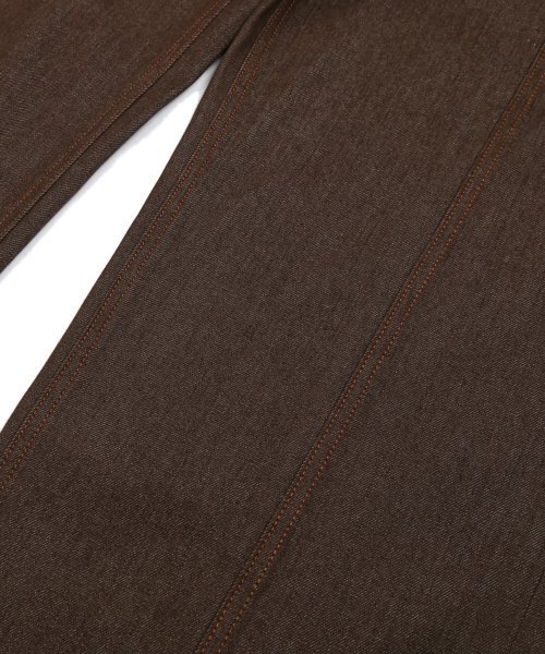 TRILLION(トリリオン)の「ウォッシュステッチデニムパンツ(BROWN)(デニムパンツ・レディース・その他・MEDIUM/LARGE/X-LARGE)」の3枚目の写真