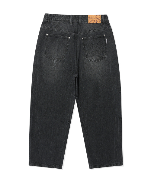 Wacky WiLLy(ワッキーウィリー)の「バルーンフィットデニムパンツブラック(デニムパンツ・レディース・その他・SMALL/MEDIUM/LARGE)」の3枚目の写真