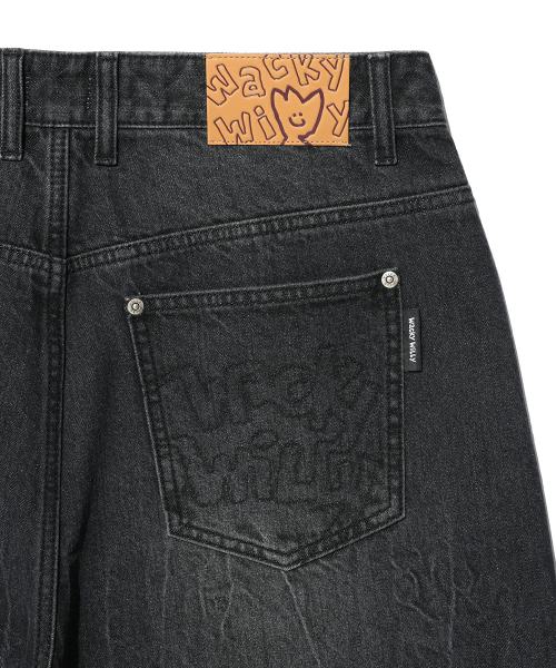 Wacky WiLLy(ワッキーウィリー)の「バルーンフィットデニムパンツブラック(デニムパンツ・レディース・その他・SMALL/MEDIUM/LARGE)」の5枚目の写真