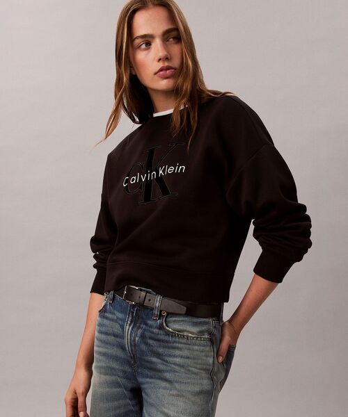 Calvin Klein(カルバン・クライン)の「スウェットシャツ(スウェット・レディース・ブラック/オフホワイト・S/L/M/XS)」の13枚目の写真