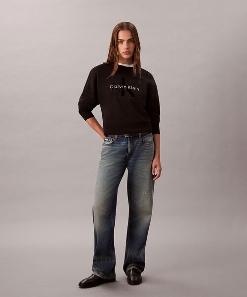Calvin Klein(カルバン・クライン)の「スウェットシャツ(スウェット・レディース・ブラック/オフホワイト・S/L/M/XS)」の15枚目の写真