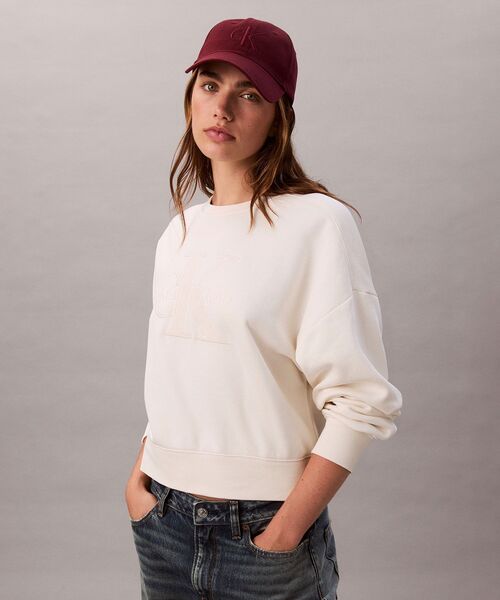 Calvin Klein(カルバン・クライン)の「スウェットシャツ(スウェット・レディース・ブラック/オフホワイト・S/L/M/XS)」の11枚目の写真