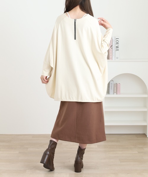 OMNES（オムネス）の「ポンチバックファスナー八分袖プルオーバー（Tシャツ/カットソー・レディース・アイボリー・FREE）」の7枚目の写真