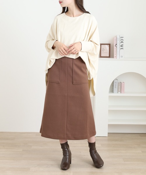 OMNES（オムネス）の「ポンチバックファスナー八分袖プルオーバー（Tシャツ/カットソー・レディース・アイボリー・FREE）」の6枚目の写真