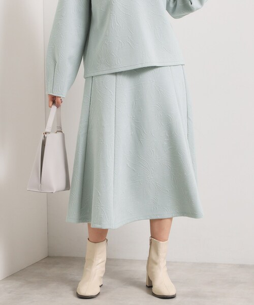 ITS'DEMO（イッツデモ）の「【手洗い可／セットアップ可】花柄ジャカードスカート（スカート・レディース・グリーン系/アイボリー/パープル系/ブラック・00）」の13枚目の写真