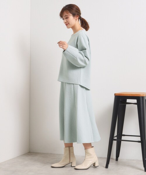 ITS'DEMO（イッツデモ）の「【手洗い可／セットアップ可】花柄ジャカードスカート（スカート・レディース・グリーン系/アイボリー/パープル系/ブラック・00）」の15枚目の写真