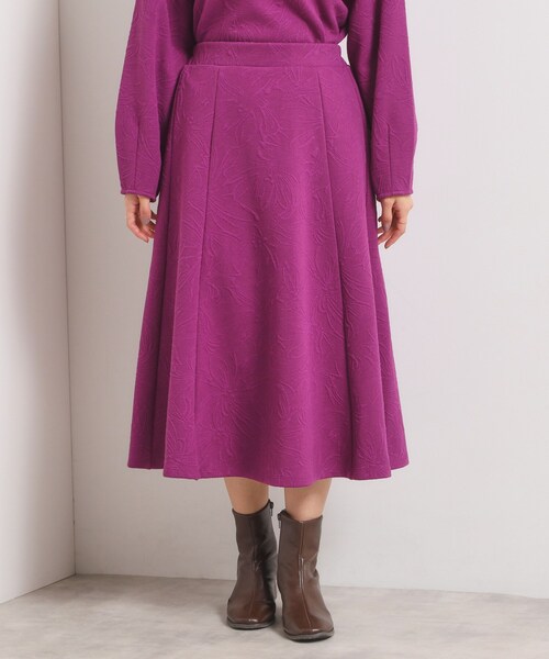 ITS'DEMO（イッツデモ）の「【手洗い可／セットアップ可】花柄ジャカードスカート（スカート・レディース・グリーン系/アイボリー/パープル系/ブラック・00）」の21枚目の写真