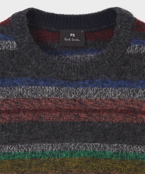 PS Paul Smith(ピーエスポールスミス)の「マルチストライプ モヘアニット / 252411 489Z(ニット/セーター・メンズ・その他1・MEDIUM/LARGE/X-LARGE)」の2枚目の写真