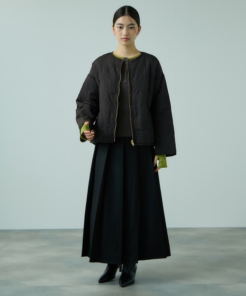 セール】ひょうたんキルトリバーシブルZIPジャケット（ノーカラー