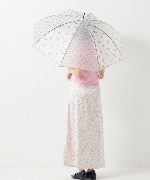 Cath Kidston(キャスキッドソン)の「TPU長傘 Rose Miniature(長傘・レディース・ライトピンク・FREE)」の2枚目の写真