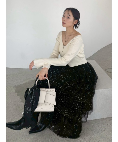 チュールアシメティアードスカート（スカート）｜FRAY I.D（フレイ