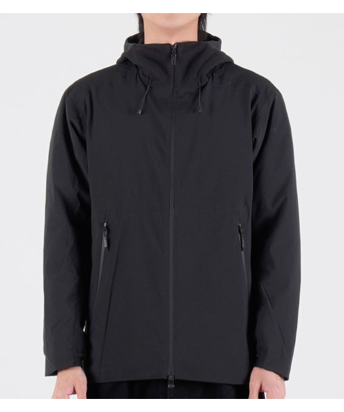 BUTTON SEOUL（ボタンソウル）の「[ダックダウン90/10] フリースミックスナイロンダックダウンハイキングジャケット (ブラック)（ダウンジャケット/コート・メンズ・その他・MEDIUM/X-LARGE/LARGE）」の2枚目の写真