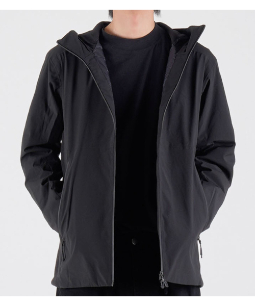 BUTTON SEOUL（ボタンソウル）の「[ダックダウン90/10] フリースミックスナイロンダックダウンハイキングジャケット (ブラック)（ダウンジャケット/コート・メンズ・その他・MEDIUM/X-LARGE/LARGE）」の7枚目の写真