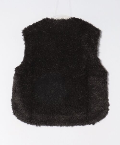 SWITCH BY ARCH(スイッチバイアーチ)の「★SWITCH by ARCH★Poodle Fur Vest プードル ファー ベスト ARM-723(ベスト・レディース・グレイッシュベージュ/チャコールグレー・FREE)」の3枚目の写真