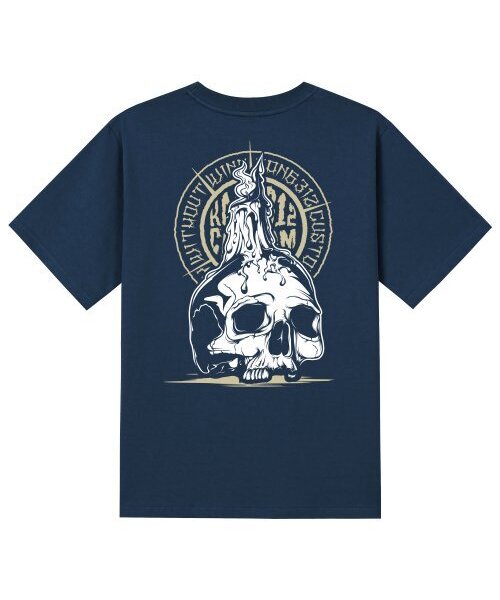 KAN6312(カン6312)の「KTN0054 シール 半袖Tシャツ - ネイビー(Tシャツ/カットソー・メンズ・その他・LARGE/MEDIUM/SMALL/X-LARGE)」の1枚目の写真