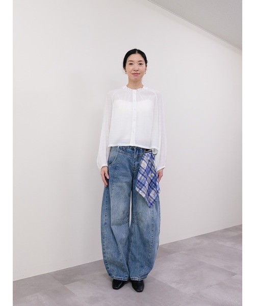 DOLLUPOOPS（ドールアップウップス）の「ハンカチディテールカーブラインデニムパンツ（デニムパンツ・レディース・ブラック/ブルー・SMALL/MEDIUM）」の20枚目の写真