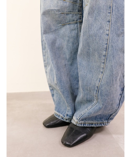 DOLLUPOOPS（ドールアップウップス）の「ハンカチディテールカーブラインデニムパンツ（デニムパンツ・レディース・ブラック/ブルー・SMALL/MEDIUM）」の16枚目の写真