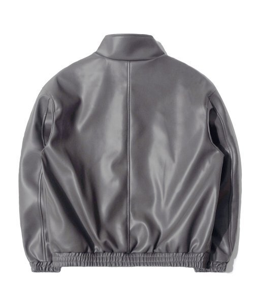 QT8 GARMENTS（キューティーエイトガーメント）の「LB Synthetic Leather Hidden Jacket (Charcoal)（ライダースジャケット・レディース・その他・LARGE/MEDIUM/X-LARGE）」の3枚目の写真