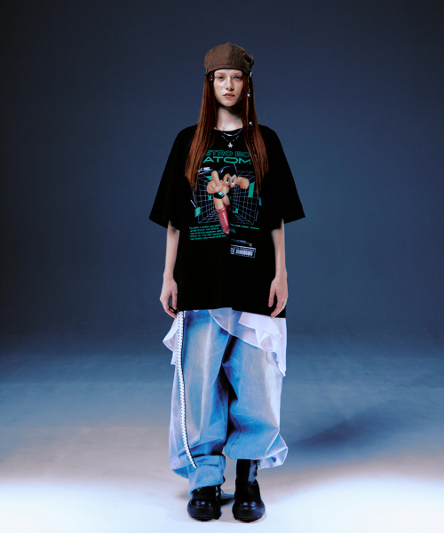 MAINBOOTH（メインブース）の「[アトム] マトリックスTシャツ(ブラック)（Tシャツ/カットソー・レディース・その他・2/3）」の7枚目の写真