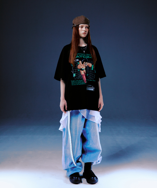 MAINBOOTH（メインブース）の「[アトム] マトリックスTシャツ(ブラック)（Tシャツ/カットソー・レディース・その他・2/3）」の8枚目の写真