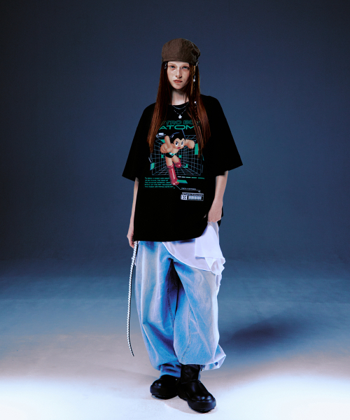 MAINBOOTH（メインブース）の「[アトム] マトリックスTシャツ(ブラック)（Tシャツ/カットソー・レディース・その他・2/3）」の9枚目の写真