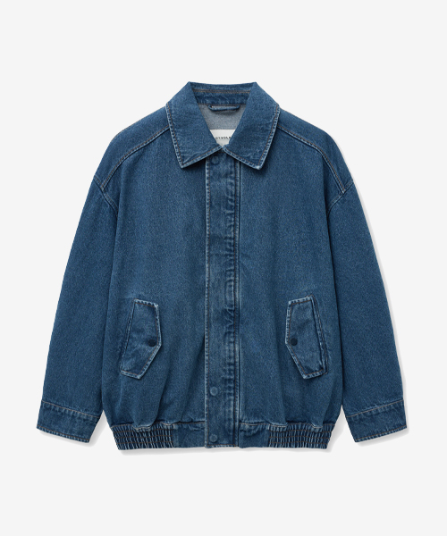 LADY VOLUME（レディーボリューム）の「465-1 LOOSE FIT DENIM EMBROIDERED JUMPER_BLUE（デニムジャケット・レディース・その他・FREE）」の2枚目の写真
