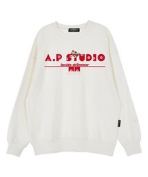 ルシダドロマ オーバーサイズ ドロップショルダー スウェット_ホワイト
