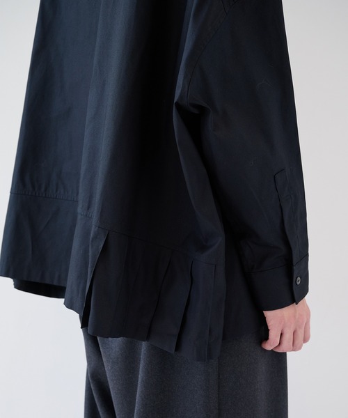 SHAREEF（シャリーフ）の「【SHAREEF】アシンメトリービッグシャツ（シャツ/ブラウス・メンズ・ホワイト/ブラック・1/2）」の6枚目の写真