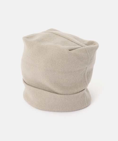 IENA(イエナ)の「La Maison de Lyllis/メゾンドリリス BOXKNIT 帽子 2253031(ニットキャップ/ビーニー・レディース・ベージュ/レッド・FREE)」の1枚目の写真