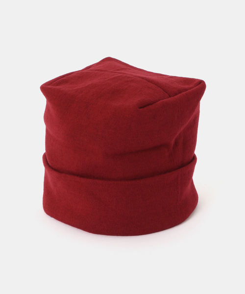 IENA(イエナ)の「La Maison de Lyllis/メゾンドリリス BOXKNIT 帽子 2253031(ニットキャップ/ビーニー・レディース・ベージュ/レッド・FREE)」の2枚目の写真