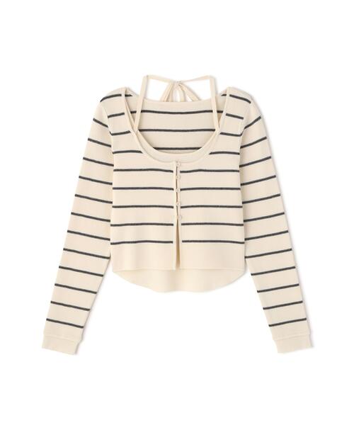 FREE'S MART（フリーズマート）の「◇キャミレイヤードクルーネックニット（ニット/セーター・レディース・グレー/ネイビー/ボルドー/ブラウン/ホワイト系その他・FREE）」の11枚目の写真