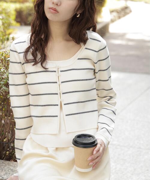 FREE'S MART（フリーズマート）の「◇キャミレイヤードクルーネックニット（ニット/セーター・レディース・グレー/ネイビー/ボルドー/ブラウン/ホワイト系その他・FREE）」の15枚目の写真