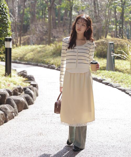 FREE'S MART（フリーズマート）の「◇キャミレイヤードクルーネックニット（ニット/セーター・レディース・グレー/ネイビー/ボルドー/ブラウン/ホワイト系その他・FREE）」の19枚目の写真