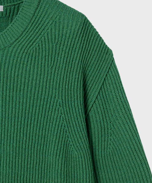NONBLANK(ノンブランク)の「ブークルラウンドニット_GREEN(ニット/セーター・メンズ・その他・MEDIUM/X-LARGE/LARGE)」の2枚目の写真